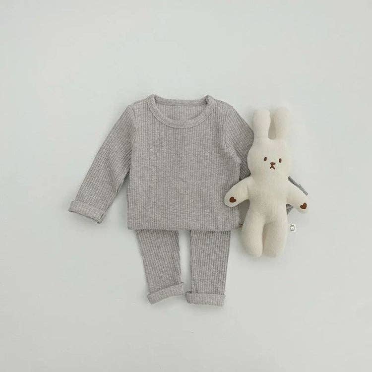 MyKids-USA® - Wholesale Sleepwear Set - Kids - Baby Solid Color Soft Cotton Pajamas Home Clothes Sets0
