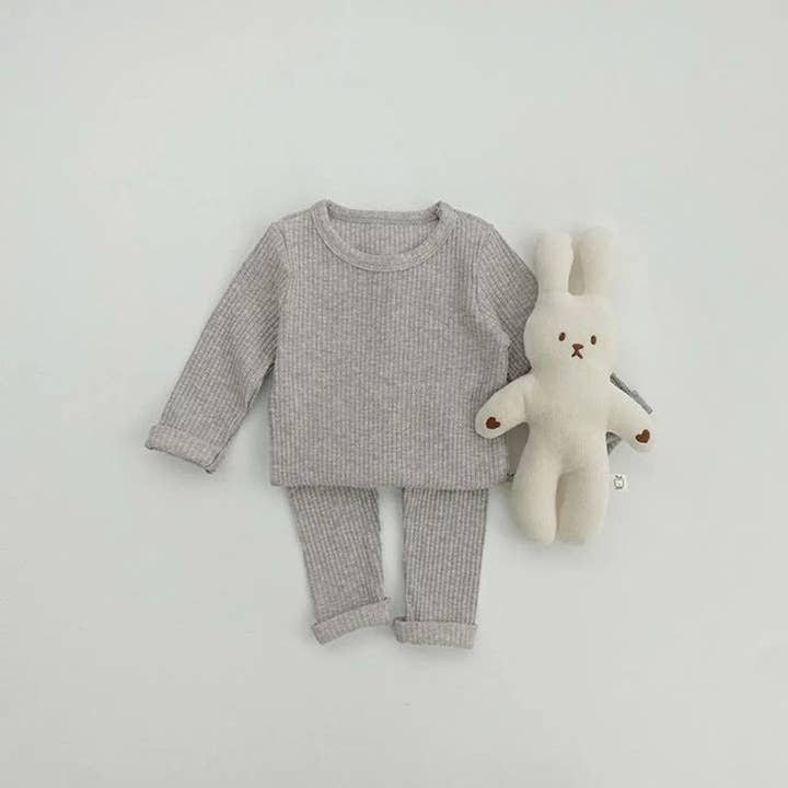 MyKids-USA® - Wholesale Sleepwear Set - Kids - Baby Solid Color Soft Cotton Pajamas Home Clothes Sets