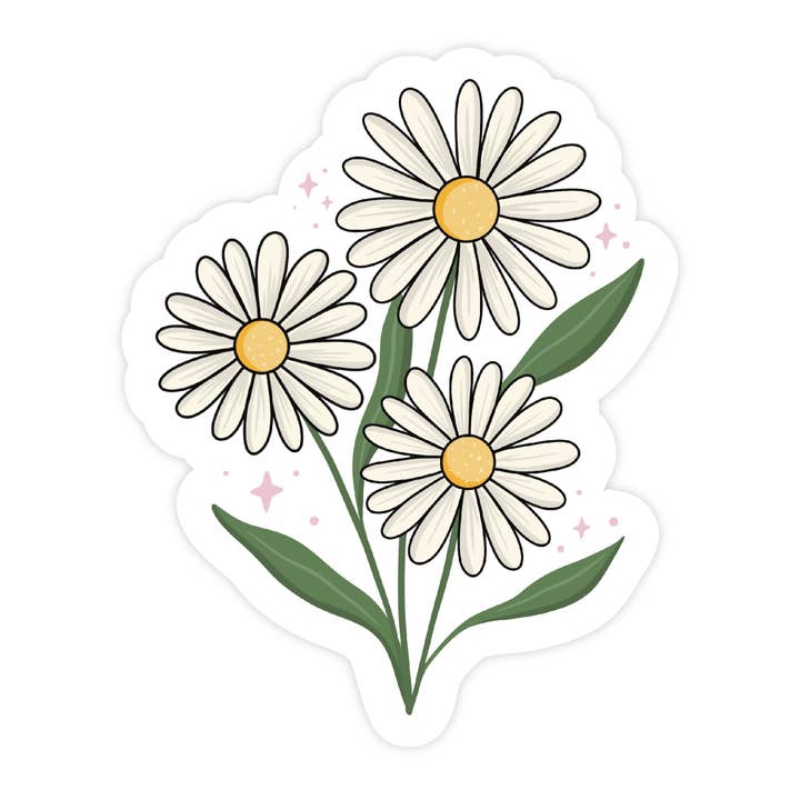 Daisy Floral - Vinyl Sticker *SALE* for wholesale by Simple Whimsy