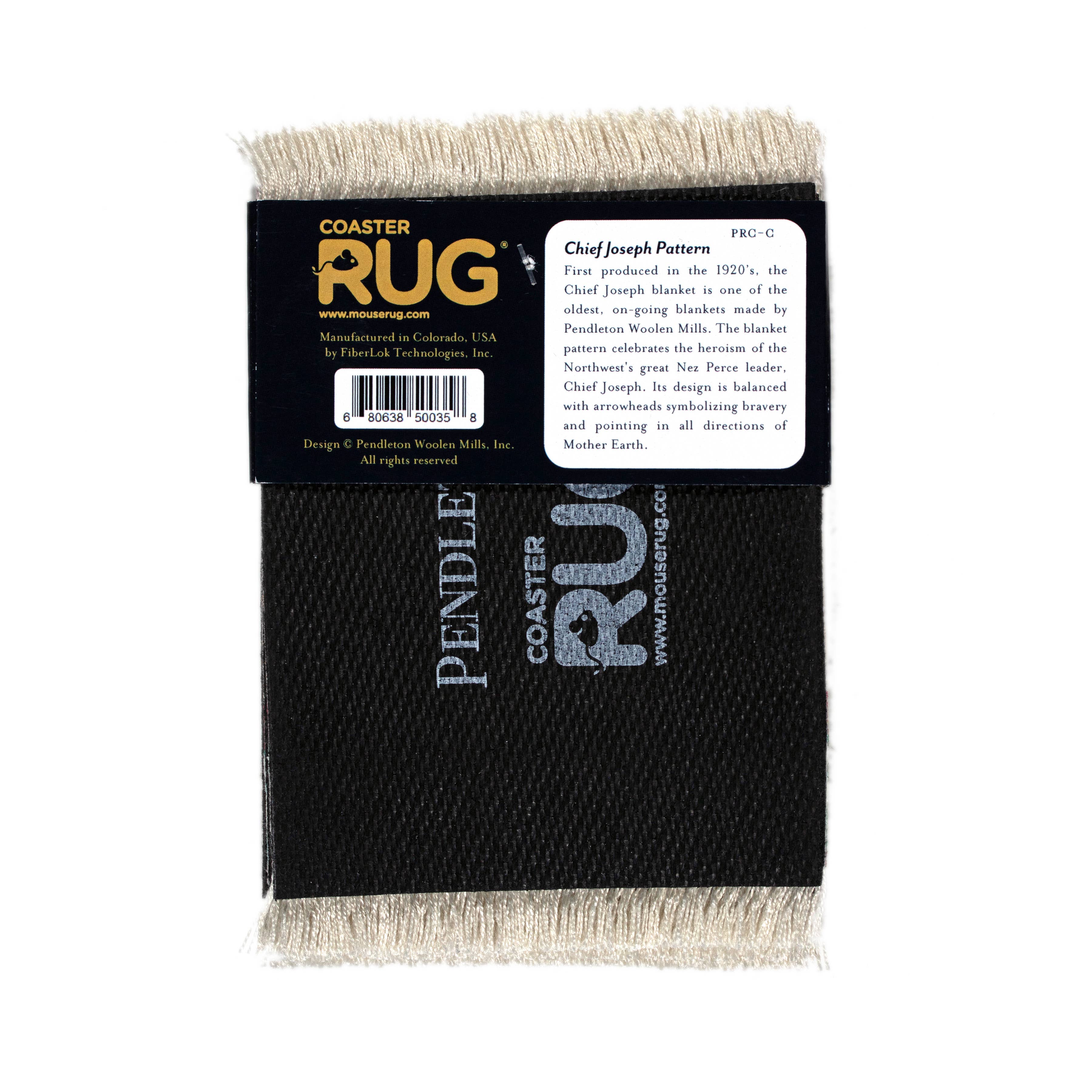 Mouse Rug - Wholesale Coasters - 4 Pc CoasterRug Set Pendleton Chief Joseph Khaki4