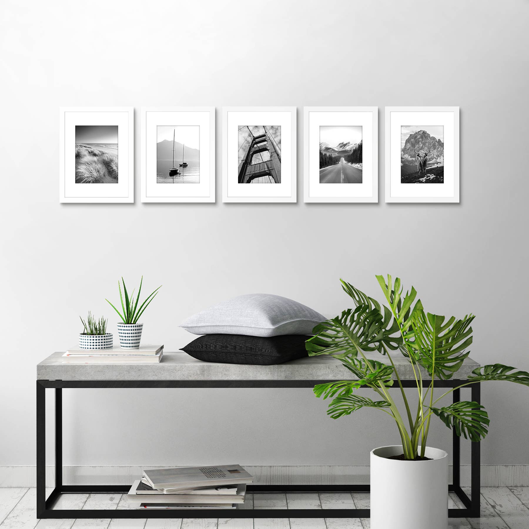 Americanflat - Wholesale Picture Frame - Americanflat Picture Frame with Mat Slim Molding (5 Pack)13