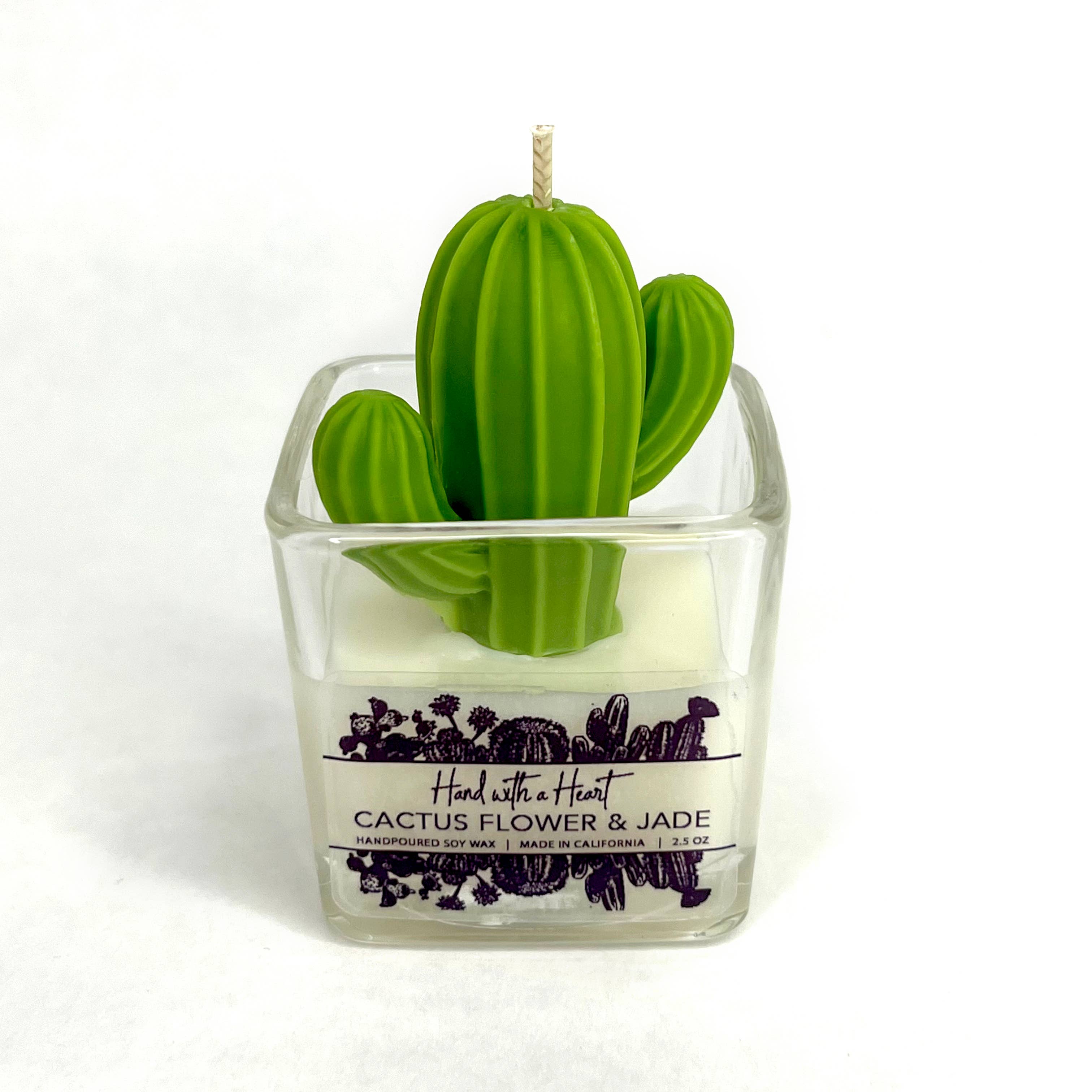Hand with a Heart - Wholesale Jar/Filled Candle - Cactus flower & Jade Soy Wax Candle11