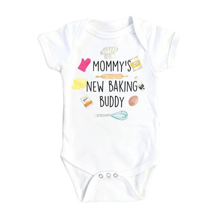 Mommy Baking Icons - Baby Boy Girl Clothes Infant Bodysuit Funny Cute Newborn for wholesale by North Fork Forager LLC