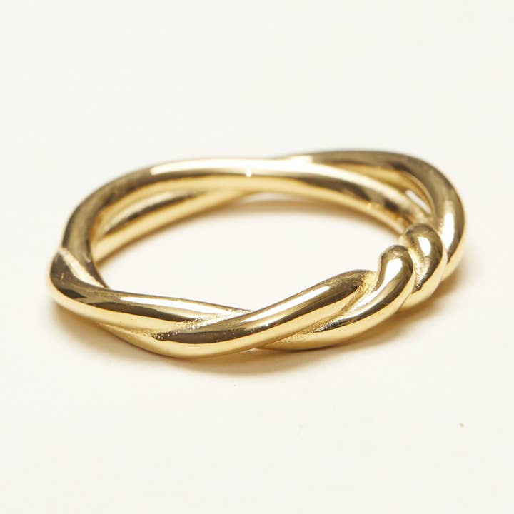 Braided Twist Stacking Ring for wholesale by Shapes Studio