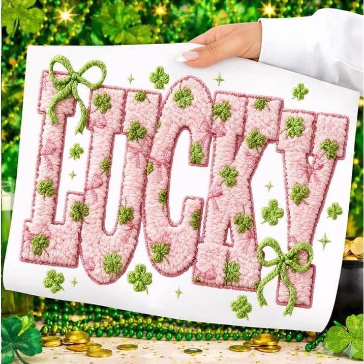 Camisola de Croché Rosa do Dia de São Patrício, Suéter da Sorte por atacado de DLT Ecommerce