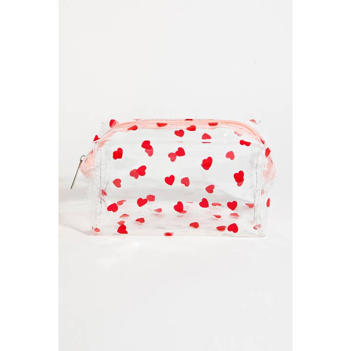 Collections by Fame Accessories - Wholesale Crossbody Bag - Women's - Clear Patterned Vinyl Cosmetic Bag7