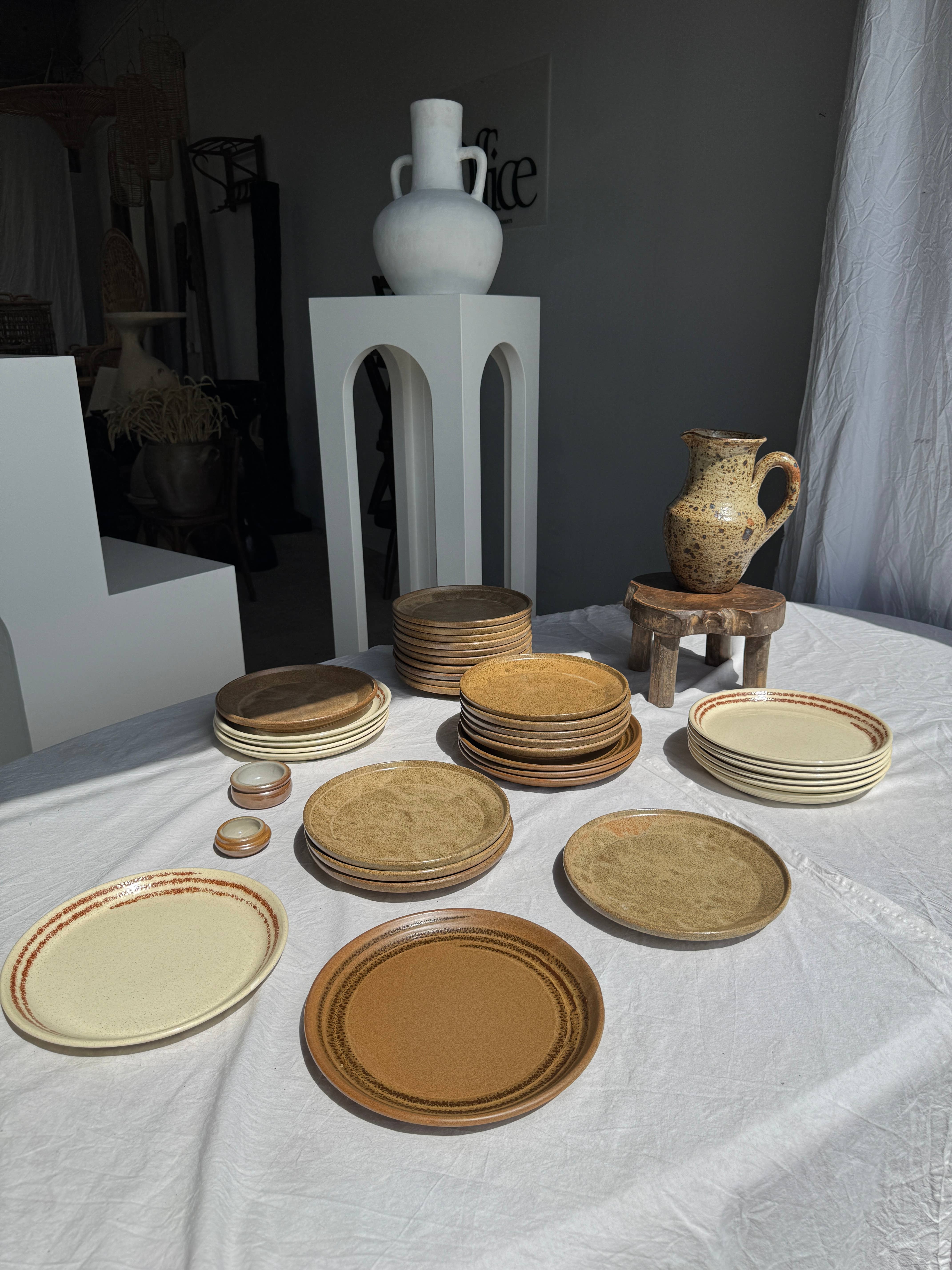 Office Objets - Wholesale Jug - Large speckled stoneware pitcher, YB brand underneath H2410