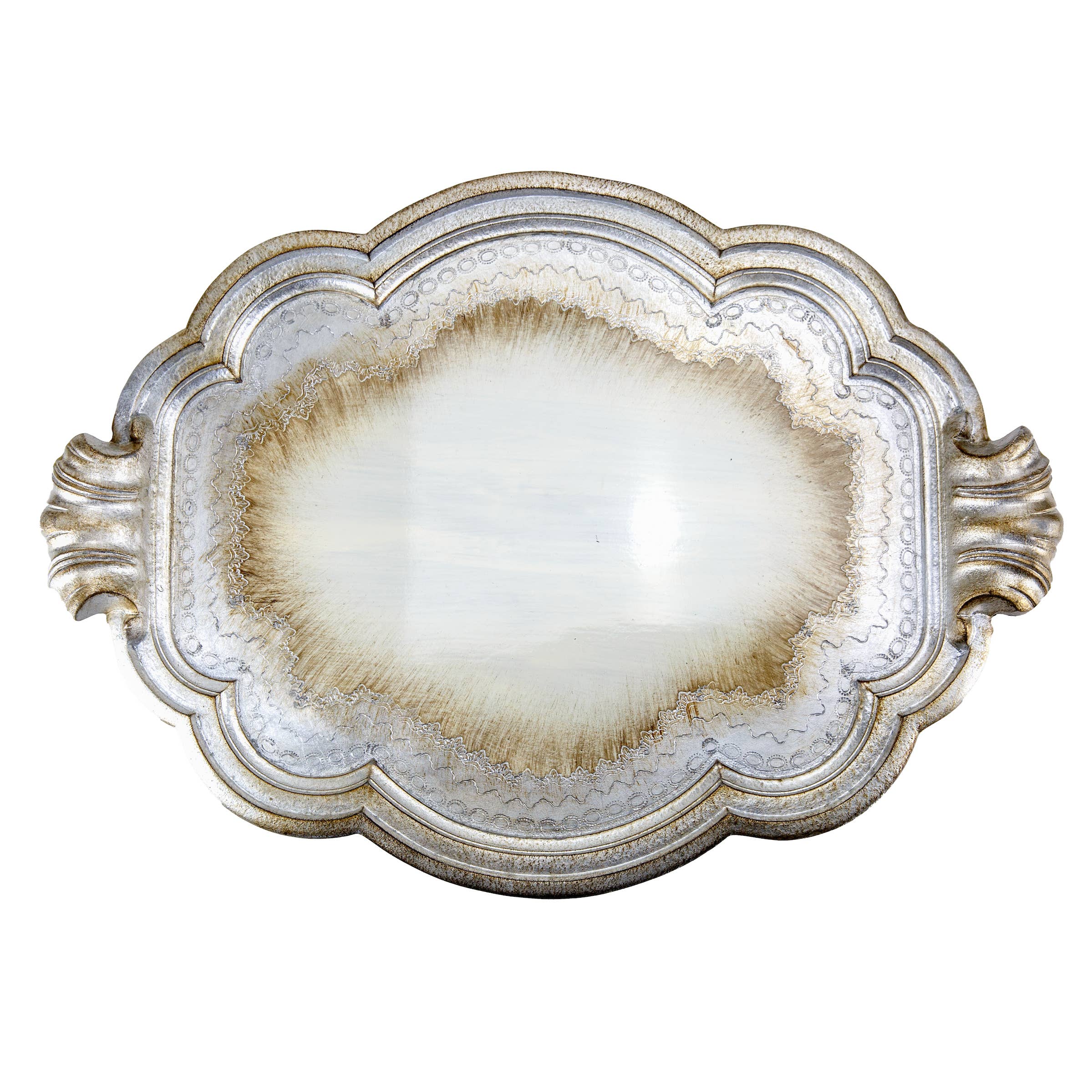 Arte Italica & Crown Linen Designs – wholesale Decorative tray – Antique Florentino Wooden Tray1