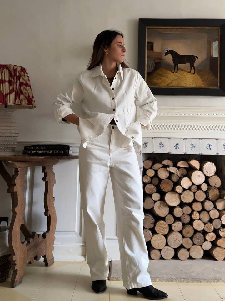 White Bianca Denim Shirt for wholesale on Faire1