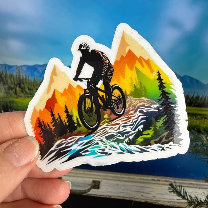 National Parks and Beyond - Wholesale Sticker - Mountain Biking Adventure Sticker - Transparent/Opaque Vinyl6