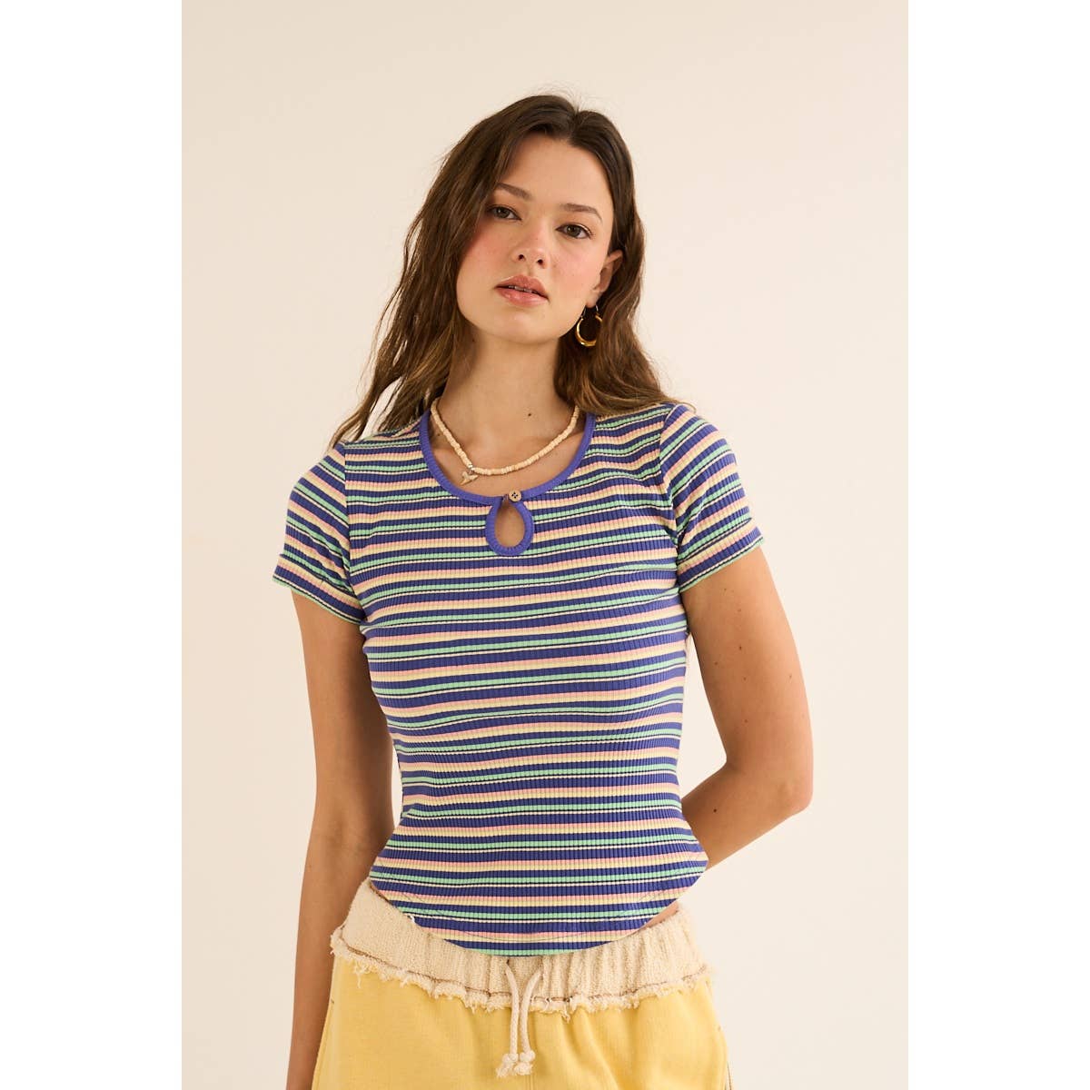 The GREii - Wholesale Knit Top - Women's - Vibrant Striped Knit Top7