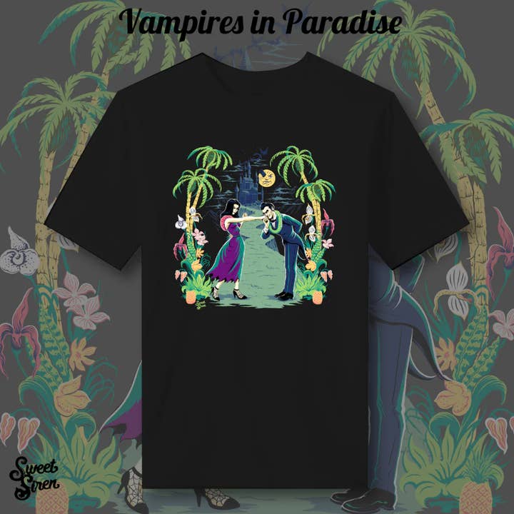 Vampires in Paradise Horror - Unisex Tee for wholesale by Sweet Siren Designs