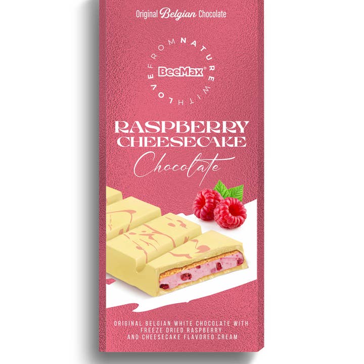 Beemax White Choc. & Raspberry Cheesecake Cream Bar 3.36oz for wholesale by Beemax