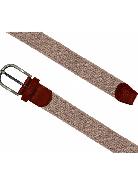 “The Adventurer” BEIGE braided belt for wholesale by Skimp