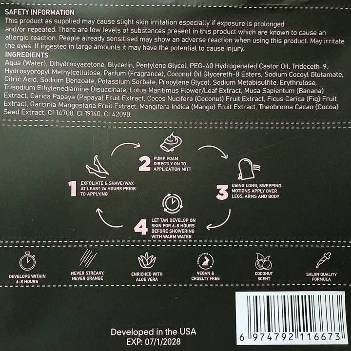 Beauty Stash - Wholesale Self-Tanner - Sun Stash Glow + Go Complete Tanning Kit – Sunless Self-Tanning Foam with Mitt & Brush, 6.3oz8