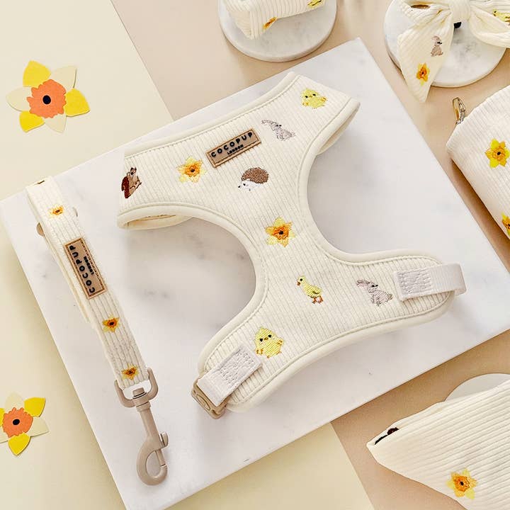 Cocopup London - Wholesale Pet Harness - Dog - Embroidered Woodland Walkies Adjustable Neck Harness2