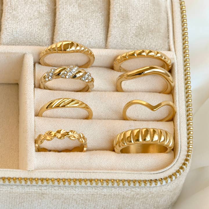 Blueyejewelry - Wholesale Band/Stacked Ring - Gold Stacker Rings - Tarnish-free Dainty and Bold Rings7