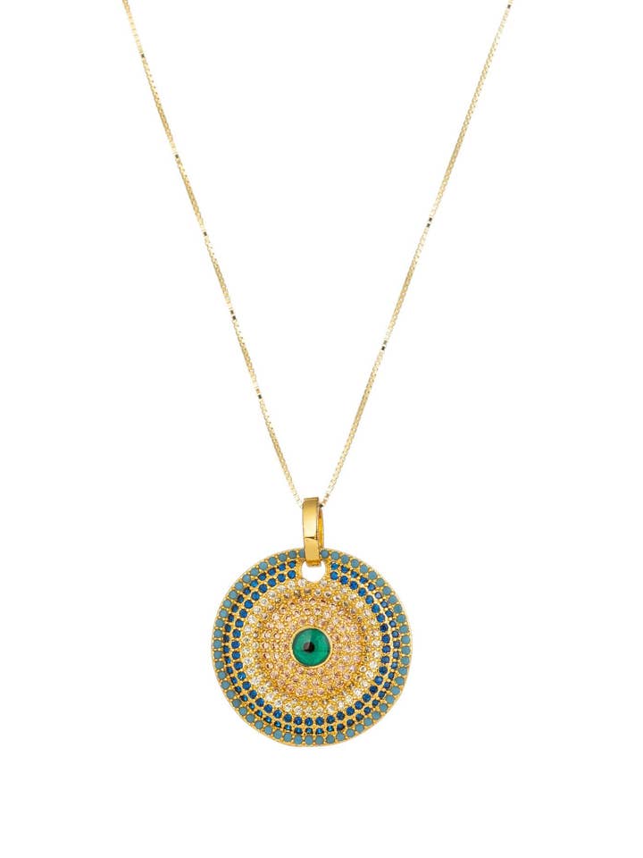 Roya Evil Eye Necklace for wholesale by Eye Candy Los Angeles