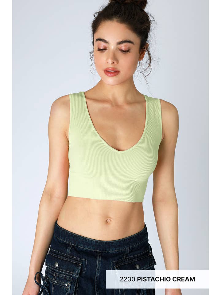 NIKIBIKI - Wholesale Knit Top - Women's - NS7829 - Plunge V-Neck Crop Top15