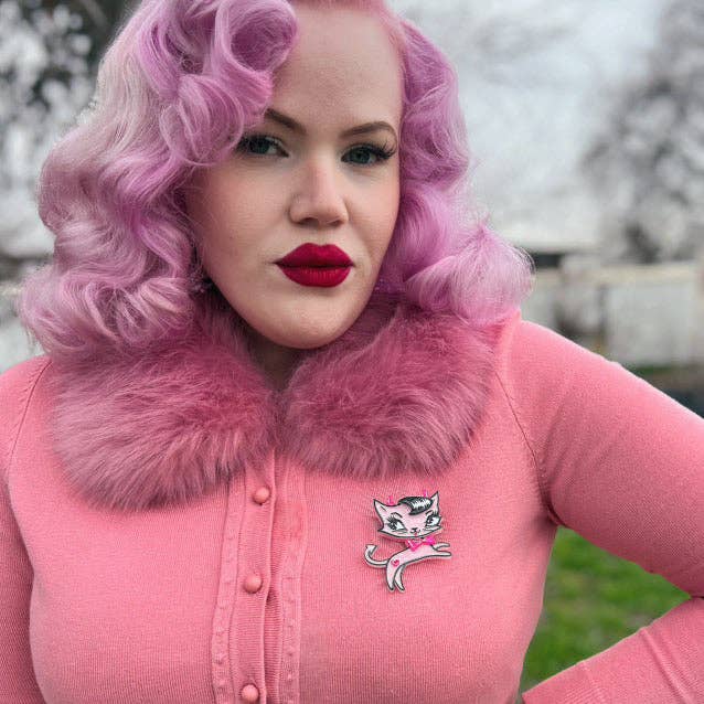 Lipstick & Chrome - Wholesale Brooch - Bad Kitty Brooch by Miss Fluff x Lipstick & Chrome3