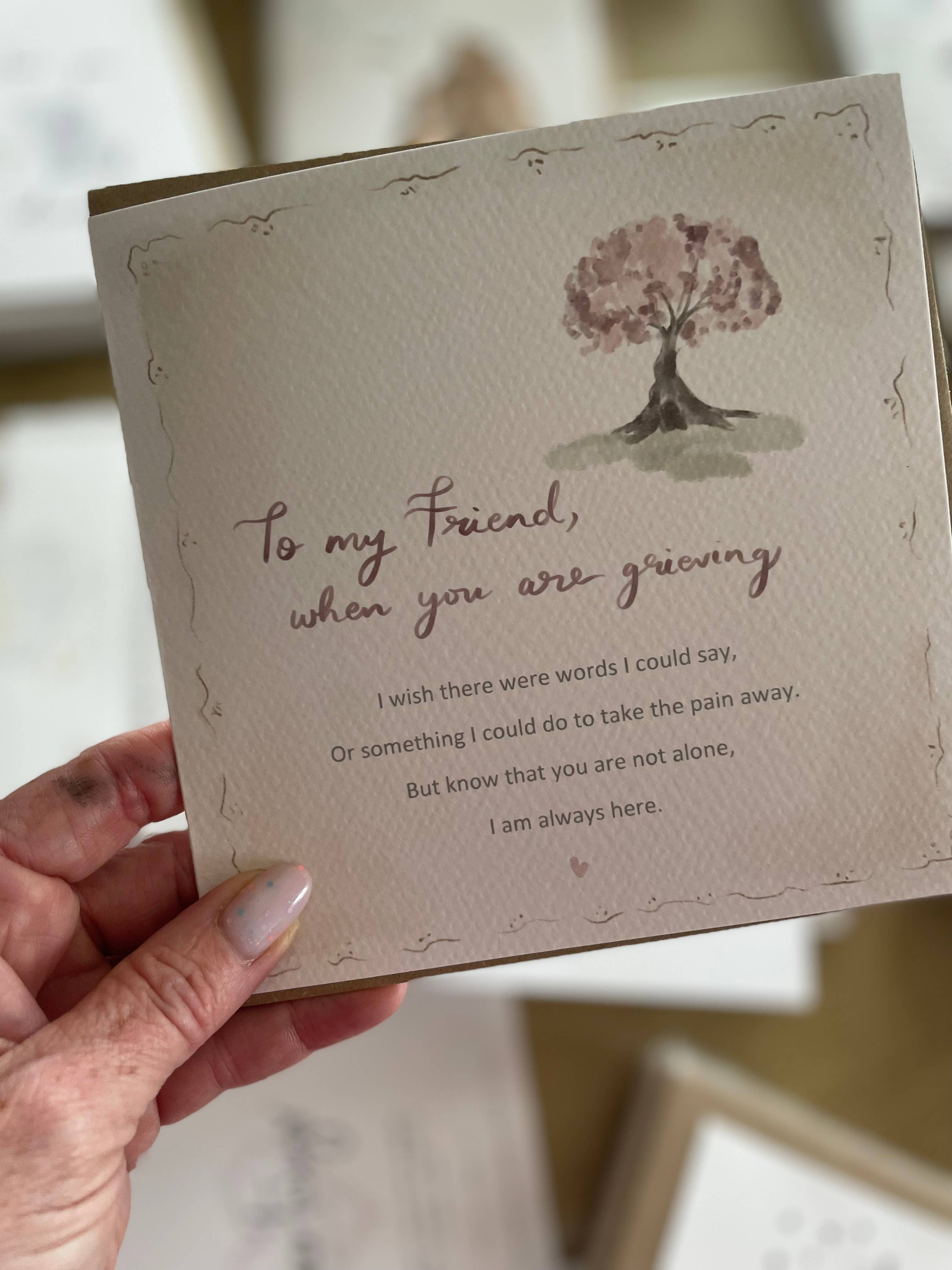 PaperTwigs Designs - Wholesale Friendship Card - To my Friend when you are grieving 0