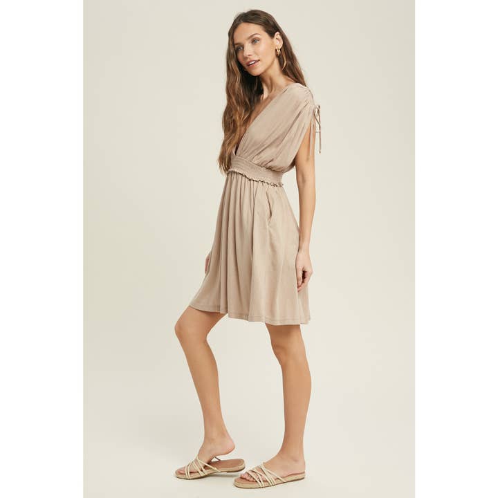 Wishlist Apparel - Wholesale Dress - Women's - Romantic Dolman Mini Dress with Tie Back WL21-6170