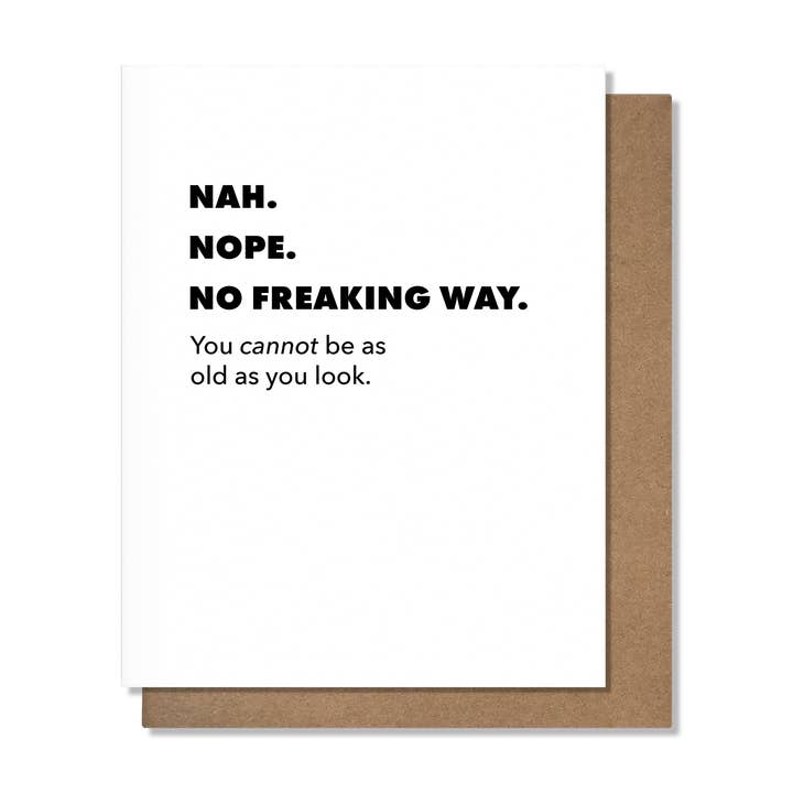 Pretty Alright Goods – wholesale Birthday card – Nah Nope - Birthday Card