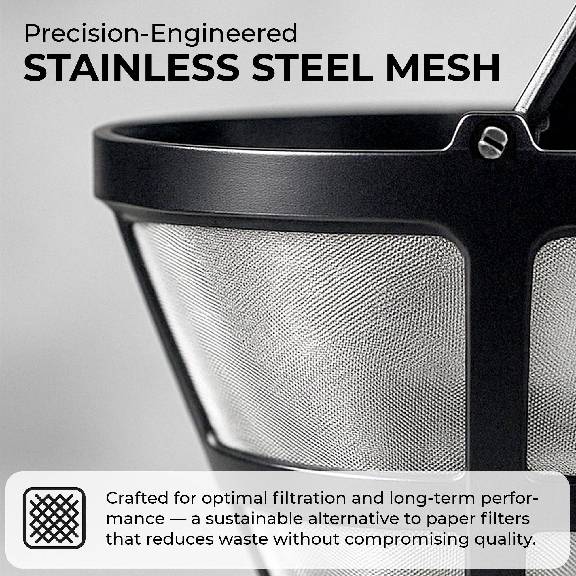 Kaffe - Vendita all'ingrosso Filtri caffè - Filtro permanente universale per caffè Kaffe – Filtro a rete riutilizzabile per macchine da caffè da 5 tazze4