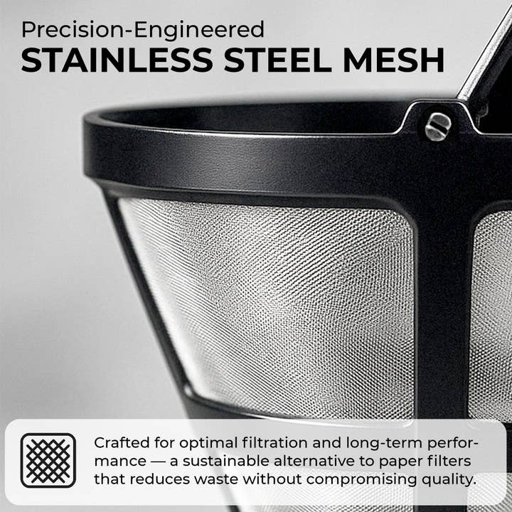 Kaffe - Wholesale Coffee filter - Kaffe Universal Permanent Coffee Filter – Reusable Mesh Filter for 5-Cup Coffee Makers4