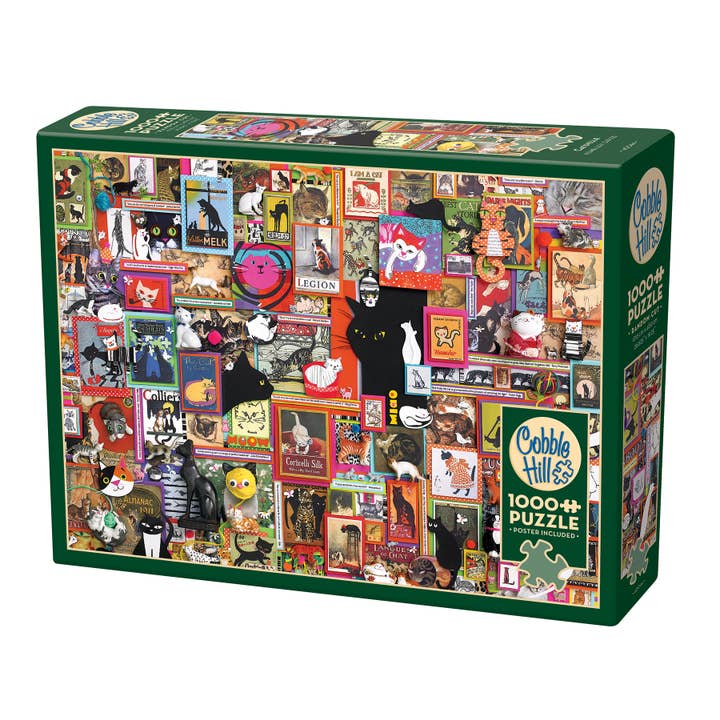 Outset Games and Cobble Hill Puzzles - Wholesale Puzzle - Adult - Catsville 1000pc puzzle