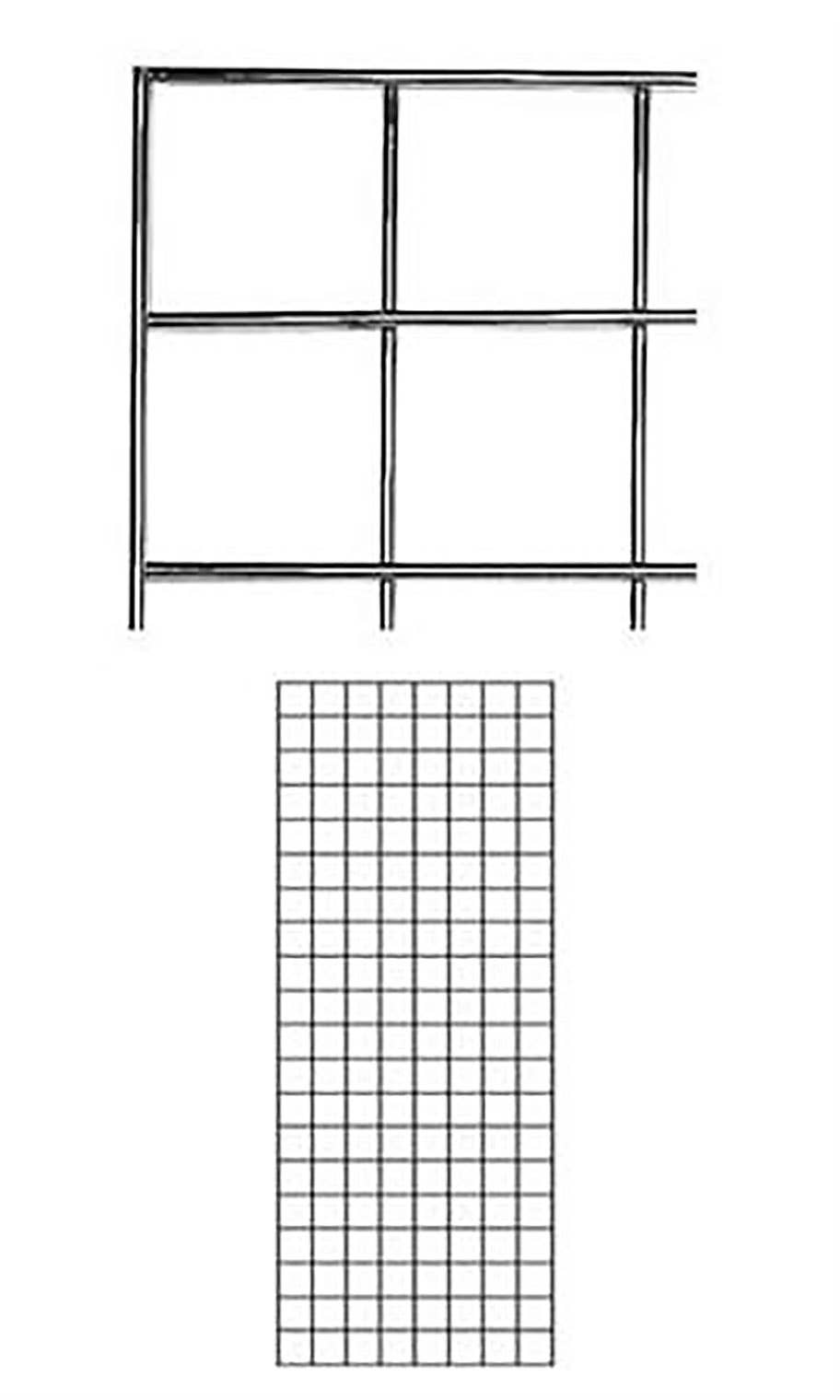 Store Supply Warehouse - Wholesale Retailer Display - Accessories - 2' X 5' Chrome Wire Grid Panel 0