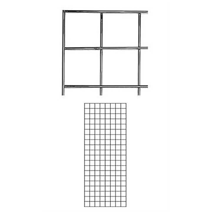 Store Supply Warehouse - Wholesale Retailer Display - Accessories - 2' X 5' Chrome Wire Grid Panel