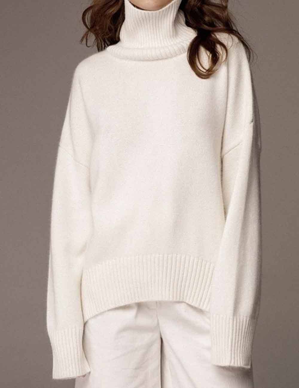 Sweetkama - Wholesale Knit Sweater - Women's - Ladies Solid Color Turthleneck Long Sleeves Knit Sweater16