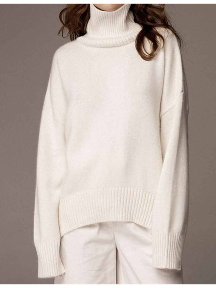 Sweetkama - Wholesale Knit Sweater - Women's - Ladies Solid Color Turthleneck Long Sleeves Knit Sweater16