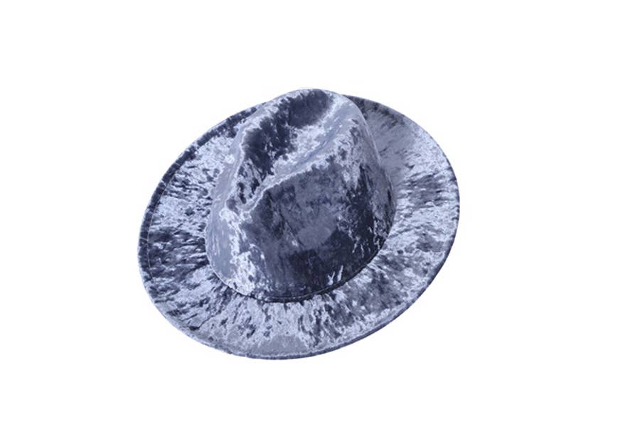 Nima Accessories Inc - Wholesale Fedora - Women's - Ladies Fashion Fedora Faux Velvet Leather Hat1