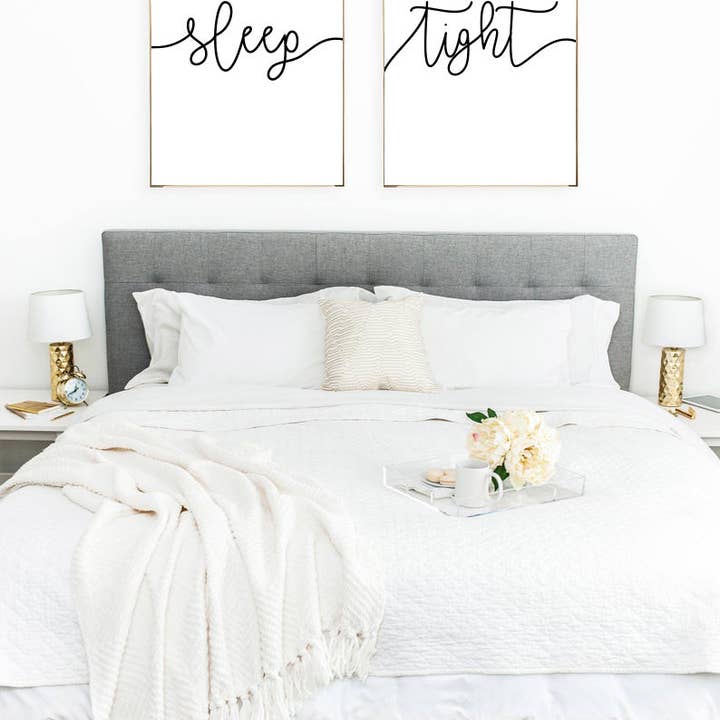 Sleep Tight Bedroom Wall Decor Set Of 2 Print Set for wholesale by WinsterCreations™