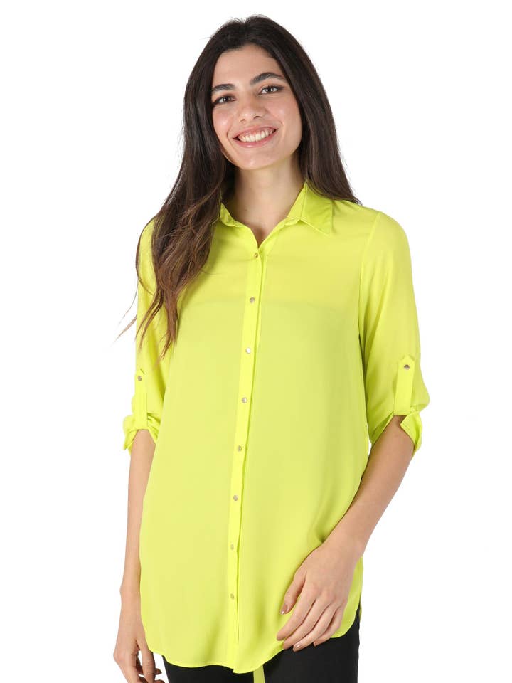 Long Back Yellow Shirt for engroshandel hos Marina Kaneva