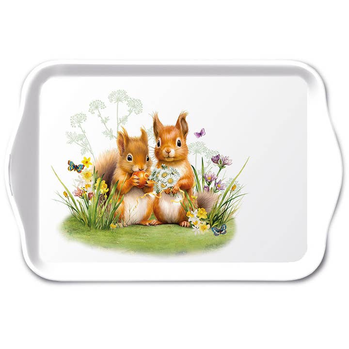 TRAY - Little Squirrels (13 x 21cm) for wholesale by Elegant Gifts