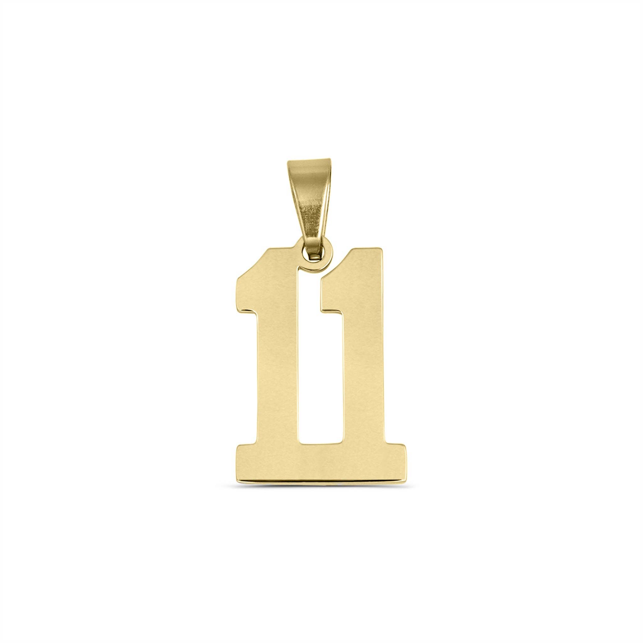 WJW – wholesale Individual charm/pendant – 18K Gold Sport Number Pendant11