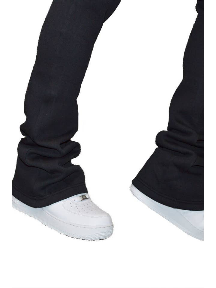WEIV - Wholesale Athletic Sweatpants/Joggers - Men's - Mens Solid Fleece Flare Stacked PANTS