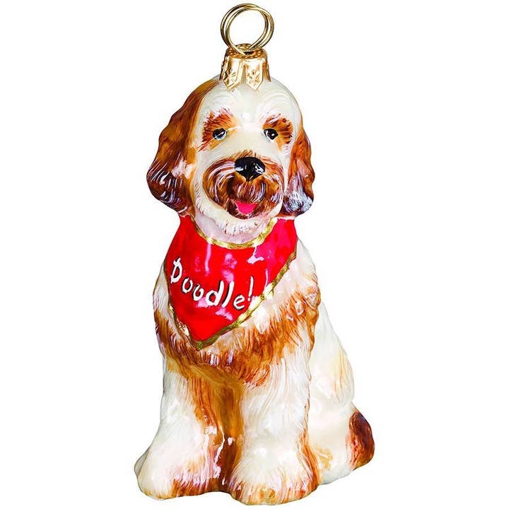 Goldendoodle med „Doodle“ Bandana for engroshandel hos Joy To The World Collectibles