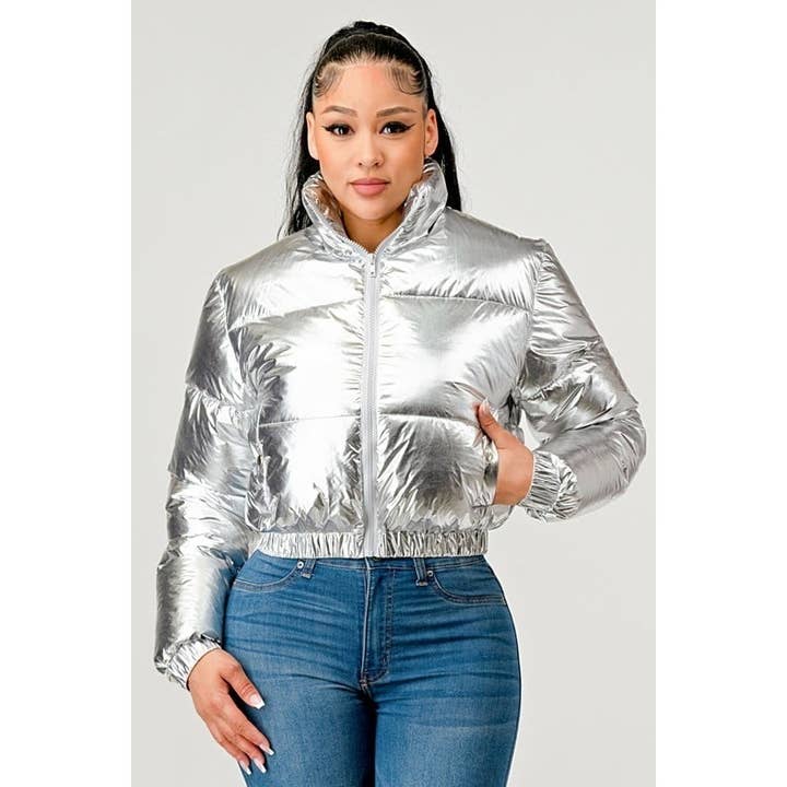 METALLIC DRAGKEDJA FRAMJACKA för wholesale av omgstyles