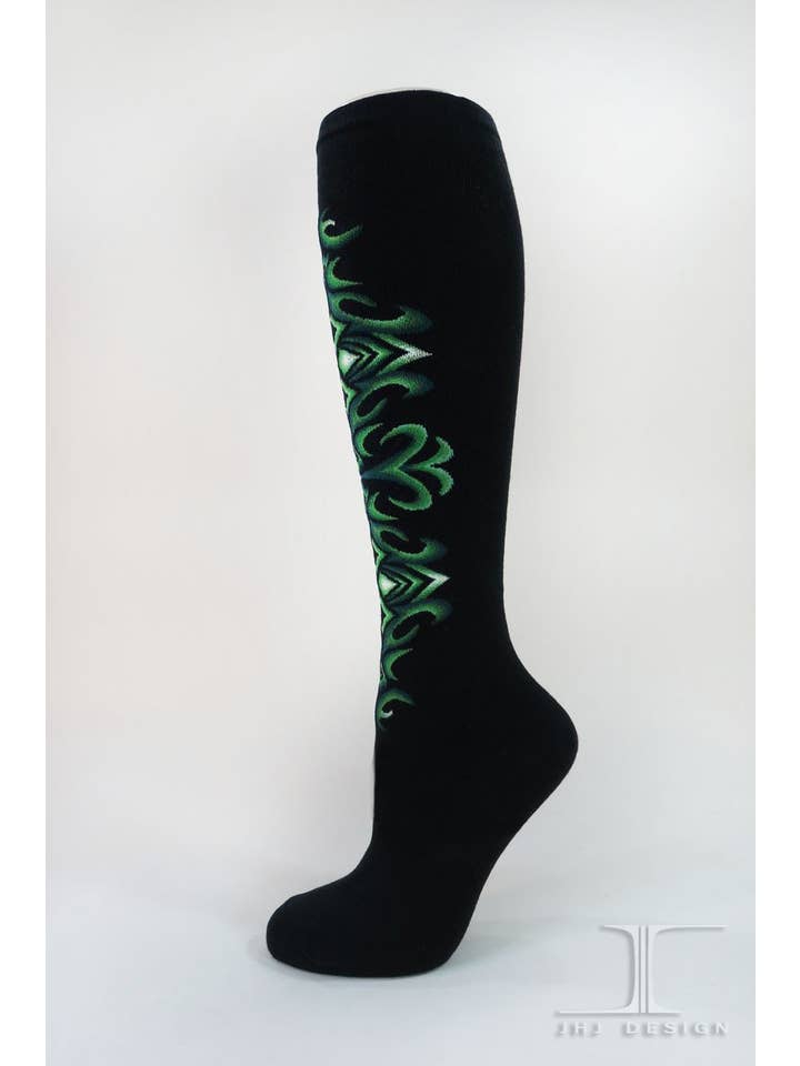 JHJ International Company Limited – Großhandel Socken – Herren – Tattoos - Tribal Motion Grün4