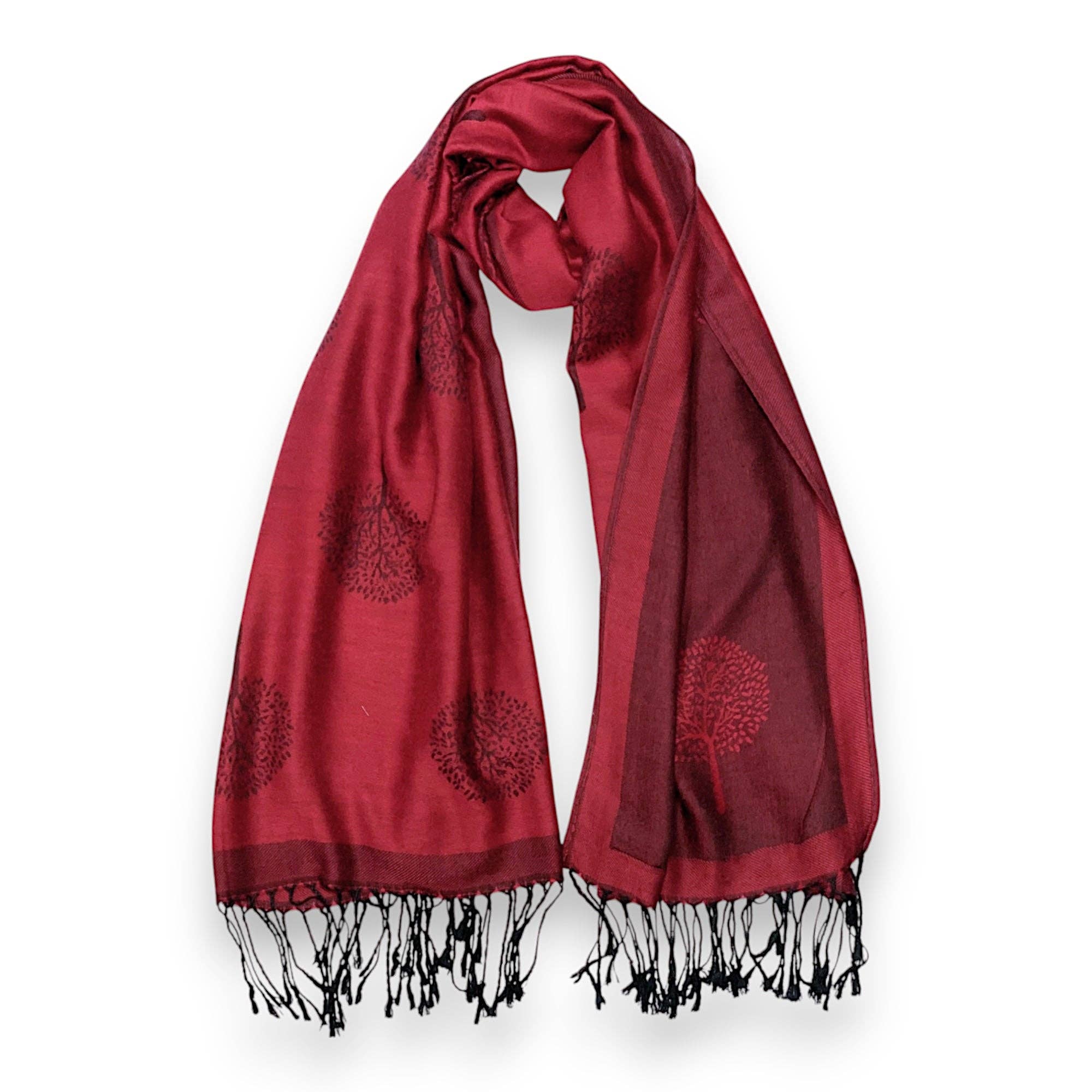 Lili Scarves (US Duty Free) – wholesale Scarf – Women's – Reversible Tree Print Pashmina Scarf4