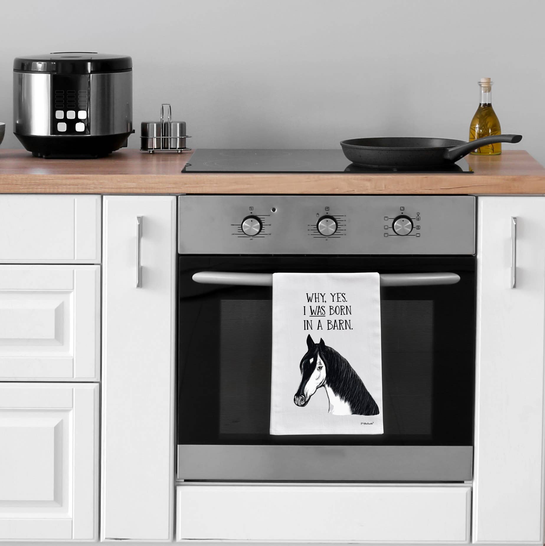 Pithitude - Wholesale Tea Towel - Barn Horse Dish Towel1