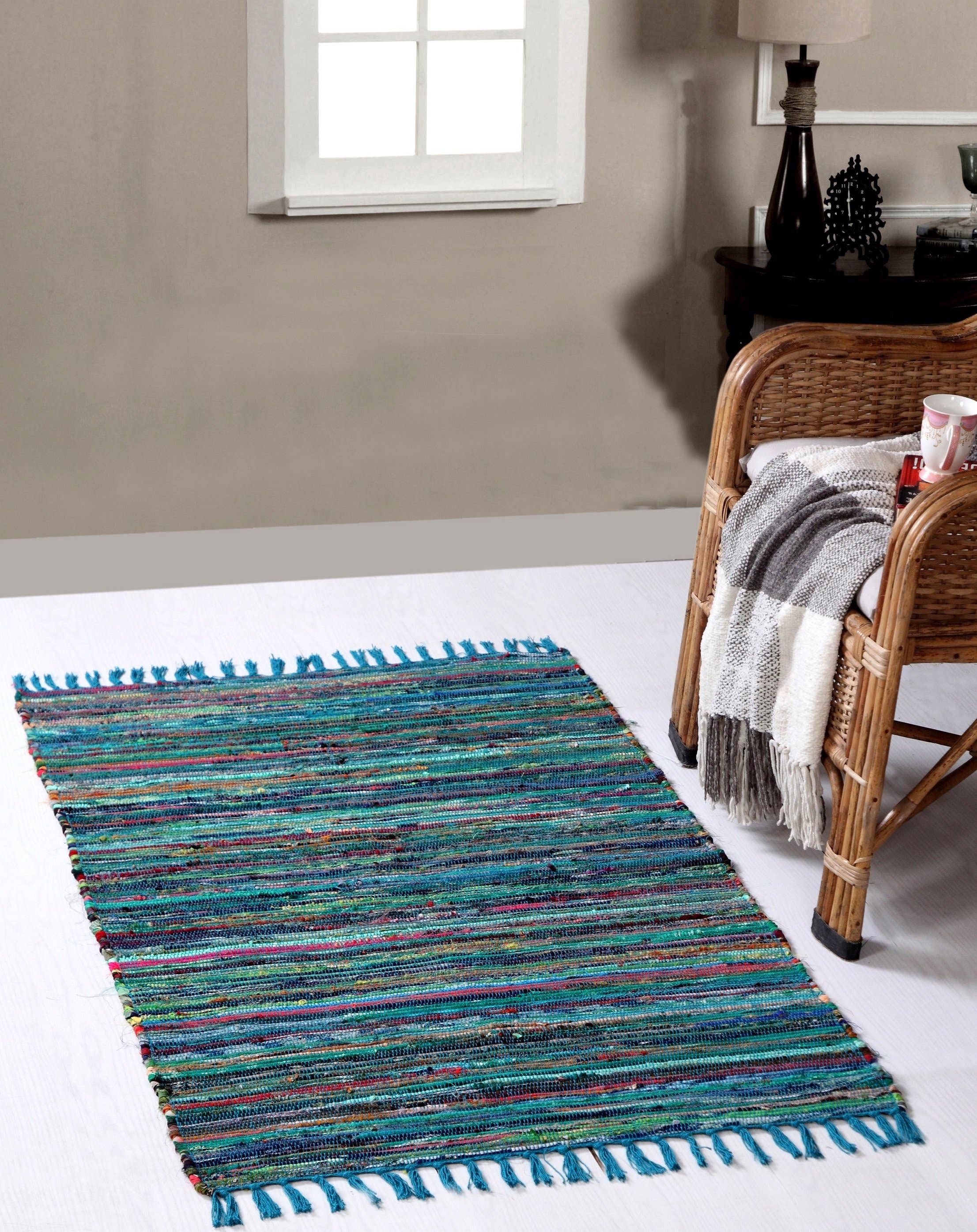 Second Nature Online – Engroshandel Løst tæppe – Festival vævet tæppe i genanvendt bomuldsblanding i forskellige farver5