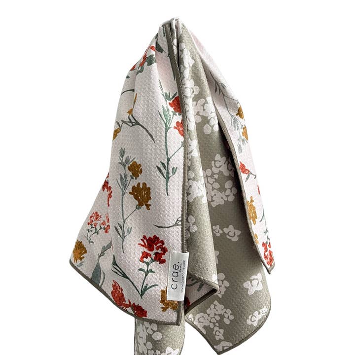 Cream Sage Mallory: Reversible Hand Towel for wholesale on Faire