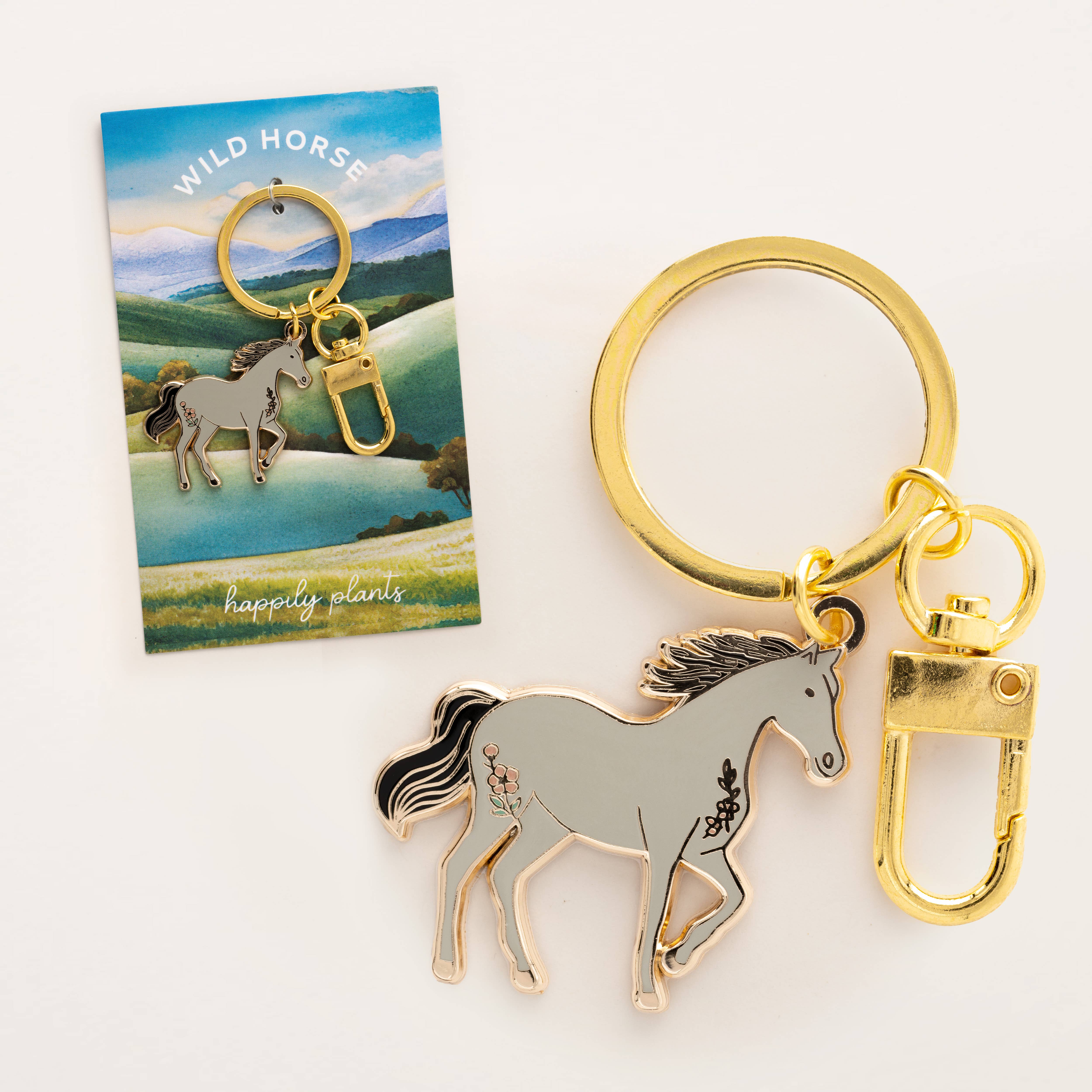 Happily Plants - Wholesale Keychain - Women's - Horse Keychain & Bag Charm, Animal Western Cowgirl Gift2