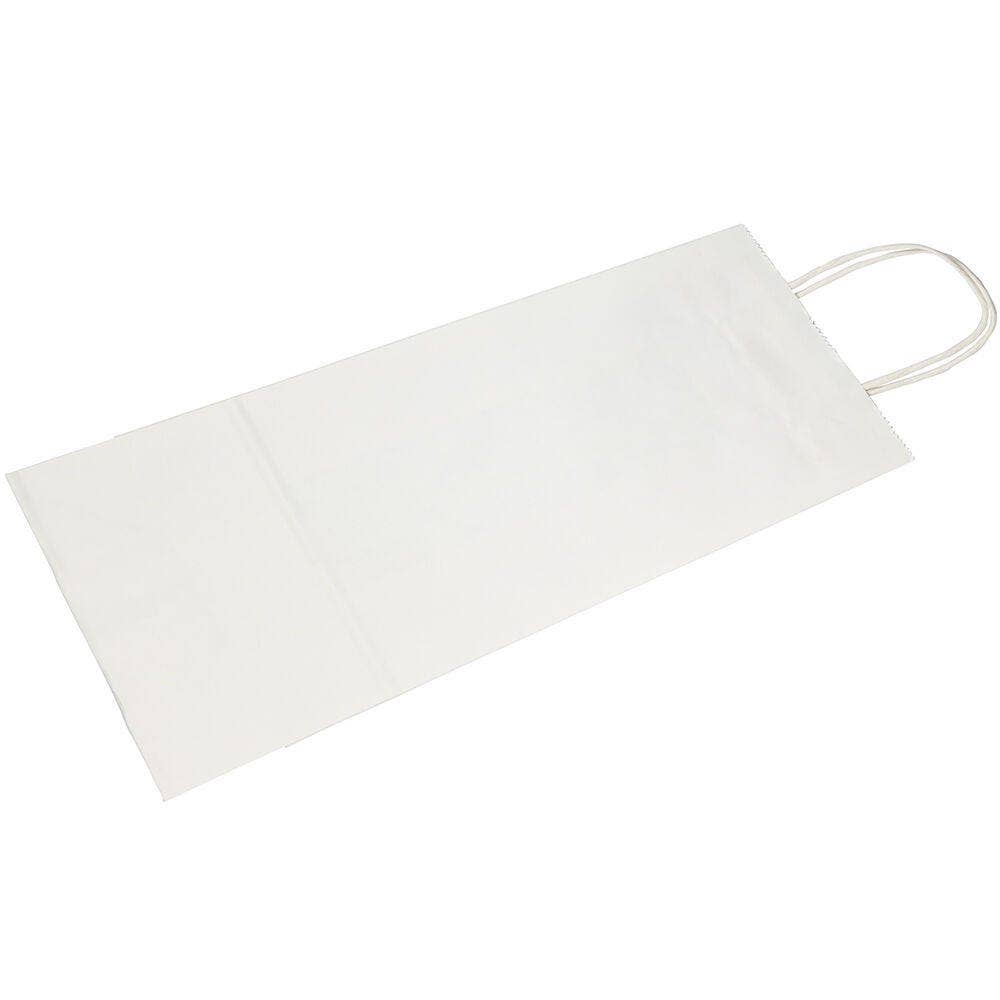 JAM PAPER - Wholesale Gift Bag - Wine Gift Bags, 5 1/4x3 1/2x13, White Kraft, 1PK3