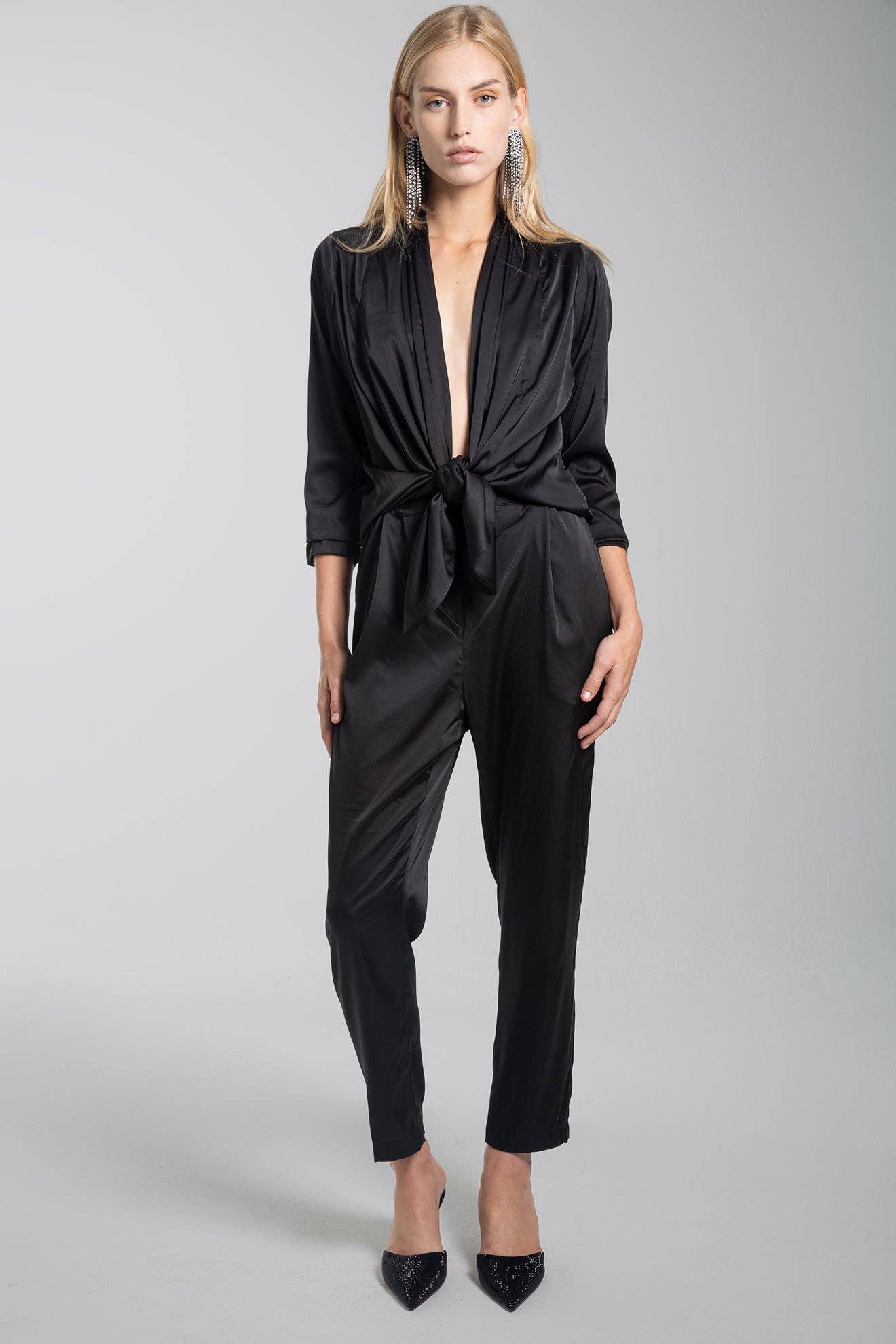 Sort Stina Sort Jumpsuit for engroshandel på Faire